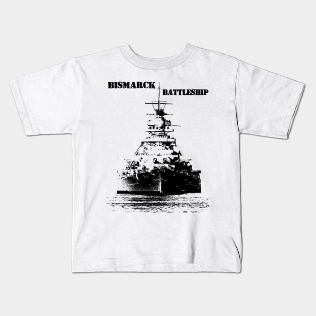 Bismarck Battleship Kids T-Shirt by hottehue